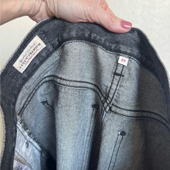 Levi’s Premium Denim ANKLE COLUMN SKIRT Maxi Jean Skirt, size 27 Black - Picture 7 of 7